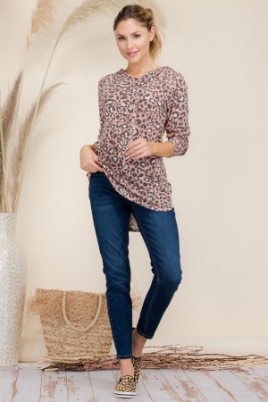 30036 / JOSHUAUSA<br/>Leopard Print Hoody - PLUS SIZE