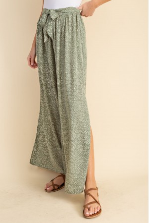 AMRCL4772PLUS / JOSHUAUSA<br/>Side Split Wide Leg Pants