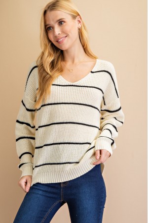 AMRCL7812 / JOSHUAUSA<br/>Striped Sweater Top