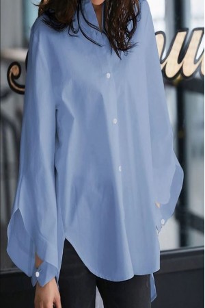 CZL3036P / JOSHUAUSA<br/>Plus Size Long Flare Sleeve Casual Blouses